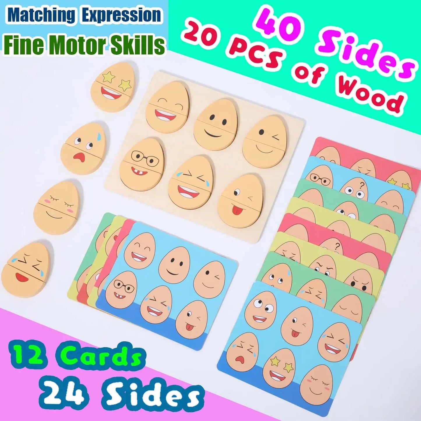 Woody™ - Emotionele expressie leren - Interactief Eierspel - Mijn Pukkie