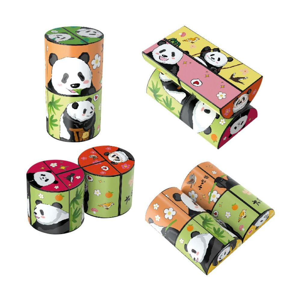 Panda Blokkenpuzzel™ - Leerzaam puzzelen - Educatieve puzzelkubus - Mijn Pukkie