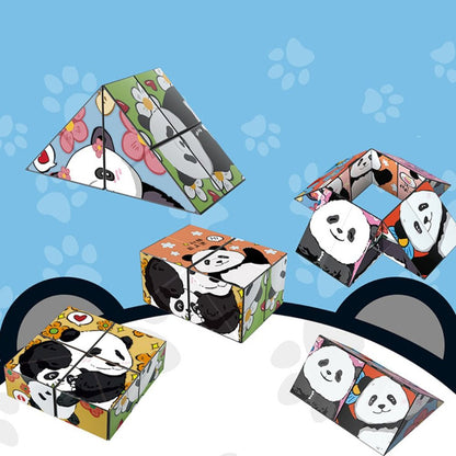 Panda Blokkenpuzzel™ - Leerzaam puzzelen - Educatieve puzzelkubus - Mijn Pukkie