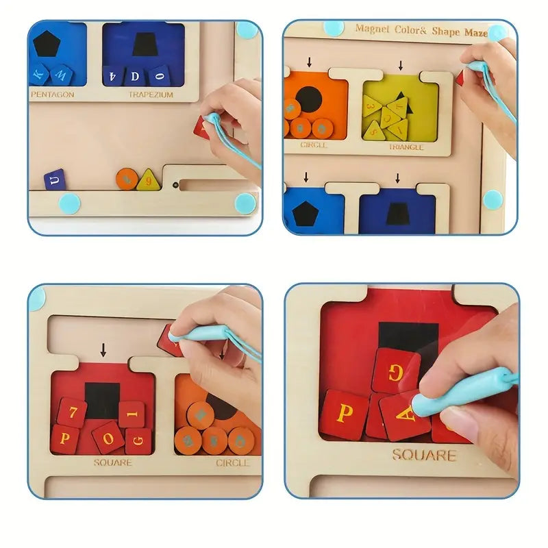 Magnetisch Doolhof™ - Avontuurlijk Leren - Puzzelspel voor Kinderen - Mijn Pukkie