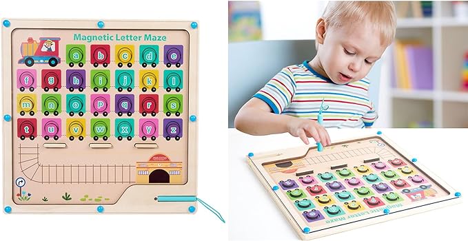 Magnetisch Doolhof™ - Avontuurlijk Leren - Puzzelspel voor Kinderen - Mijn Pukkie