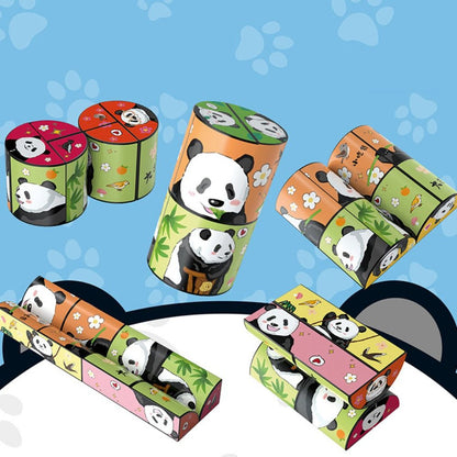 Panda Blokkenpuzzel™ - Leerzaam puzzelen - Educatieve puzzelkubus - Mijn Pukkie