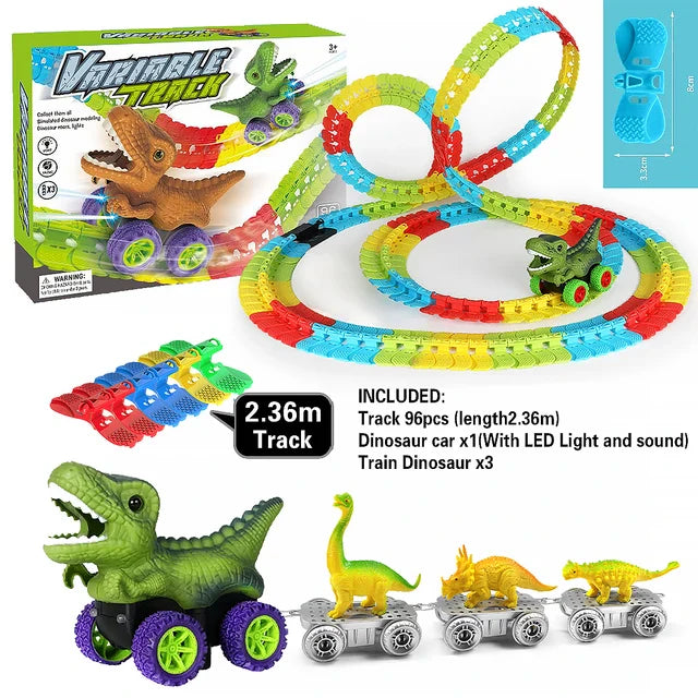 DinoRacer Circuit™ - Spannend Plezier op de Racebaan - Dinosaurus Raceset - Mijn Pukkie