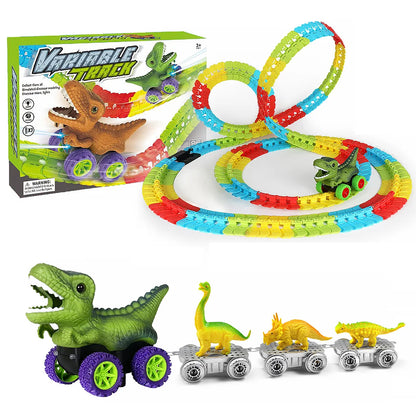 DinoRacer Circuit™ - Spannend Plezier op de Racebaan - Dinosaurus Raceset - Mijn Pukkie