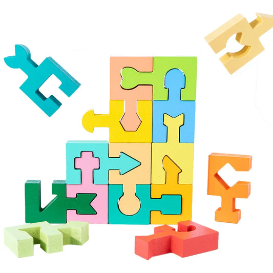 Woody™ - Denkspel voor slimme geesten - Montessori Vormenpuzzel - Mijn Pukkie