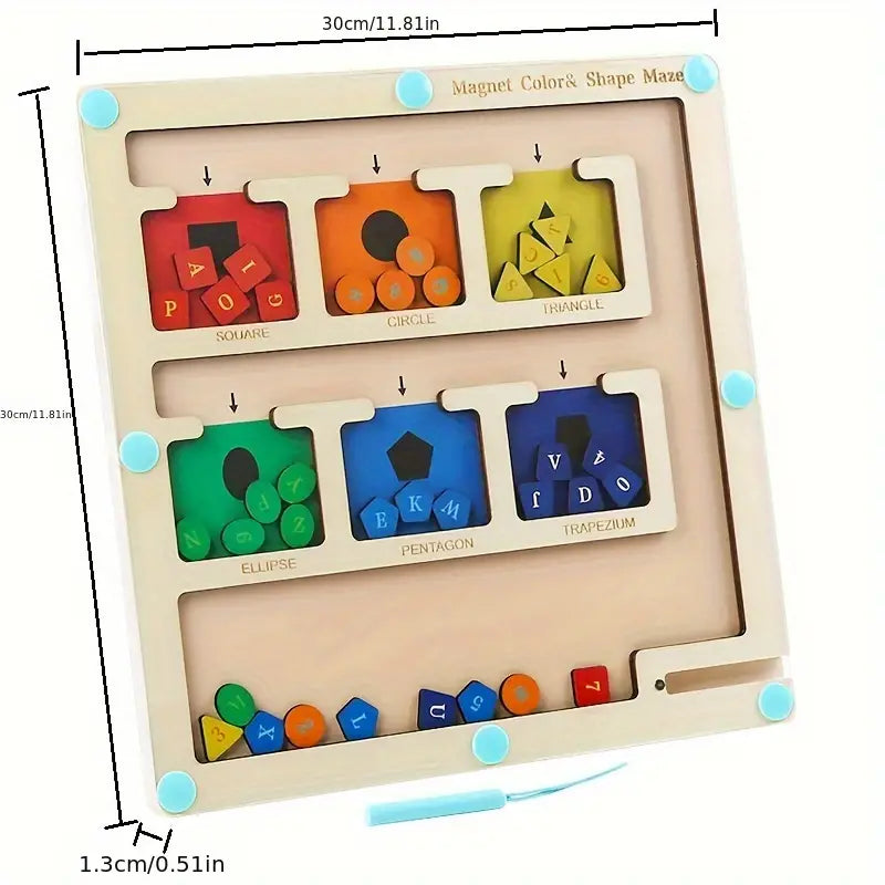 Magnetisch Doolhof™ - Avontuurlijk Leren - Puzzelspel voor Kinderen - Mijn Pukkie