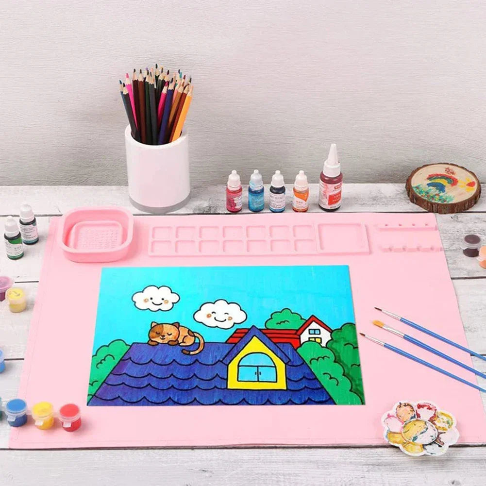 Canvas Mat™ - Eenvoudig Schoonmaken - Verf Onderlegger - Mijn Pukkie