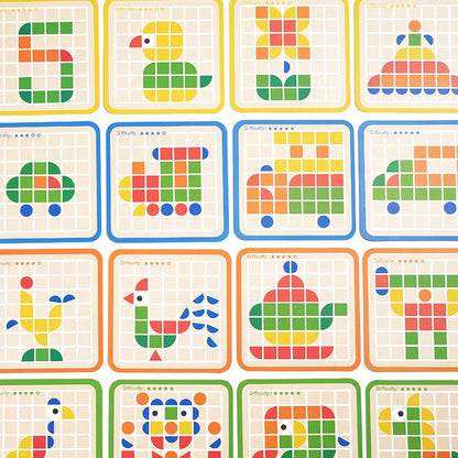 Woody™ - Leren en spelen - Houten puzzel met patronen - Mijn Pukkie