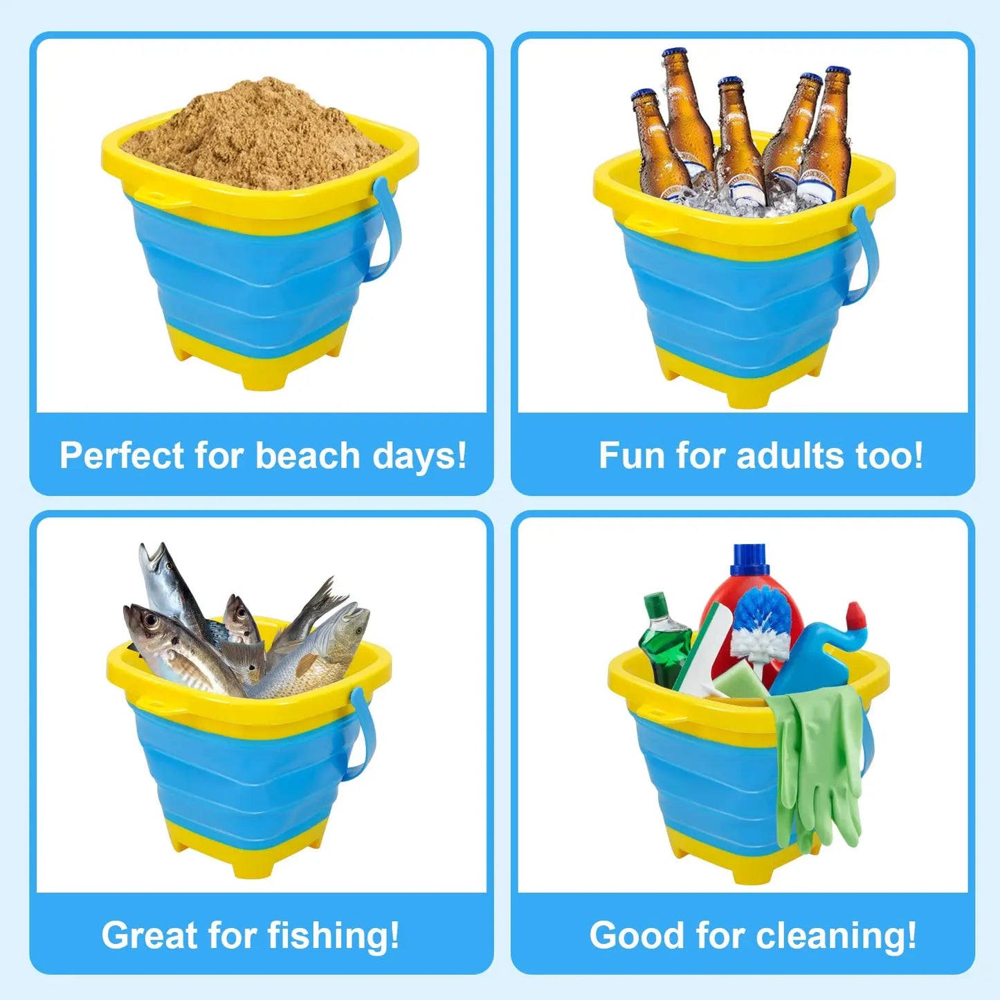 Vouwbare Emmer™ - Draagbaar Vakantiepret! - Mijn Pukkie