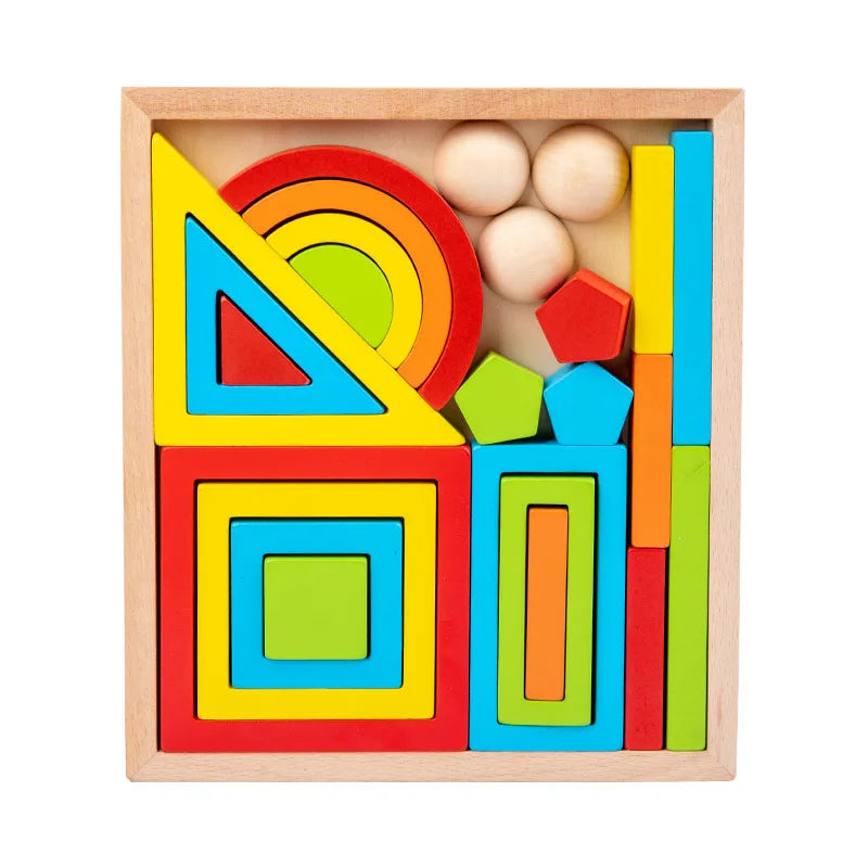 Woody™ - Regenboogavonturen - Kleurrijk stapelspeelgoed - Mijn Pukkie