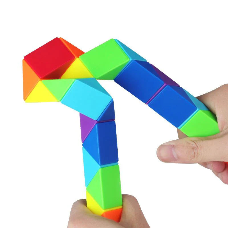 Regenboog Slangenkubus™ - Slimme vouwpret - Twistpuzzel - Mijn Pukkie
