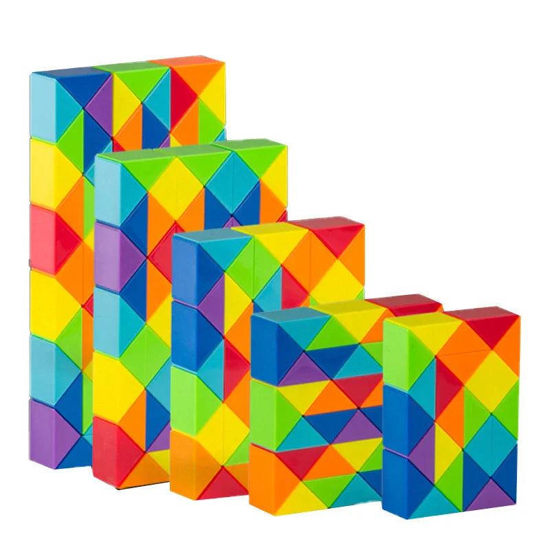 Regenboog Slangenkubus™ - Slimme vouwpret - Twistpuzzel - Mijn Pukkie