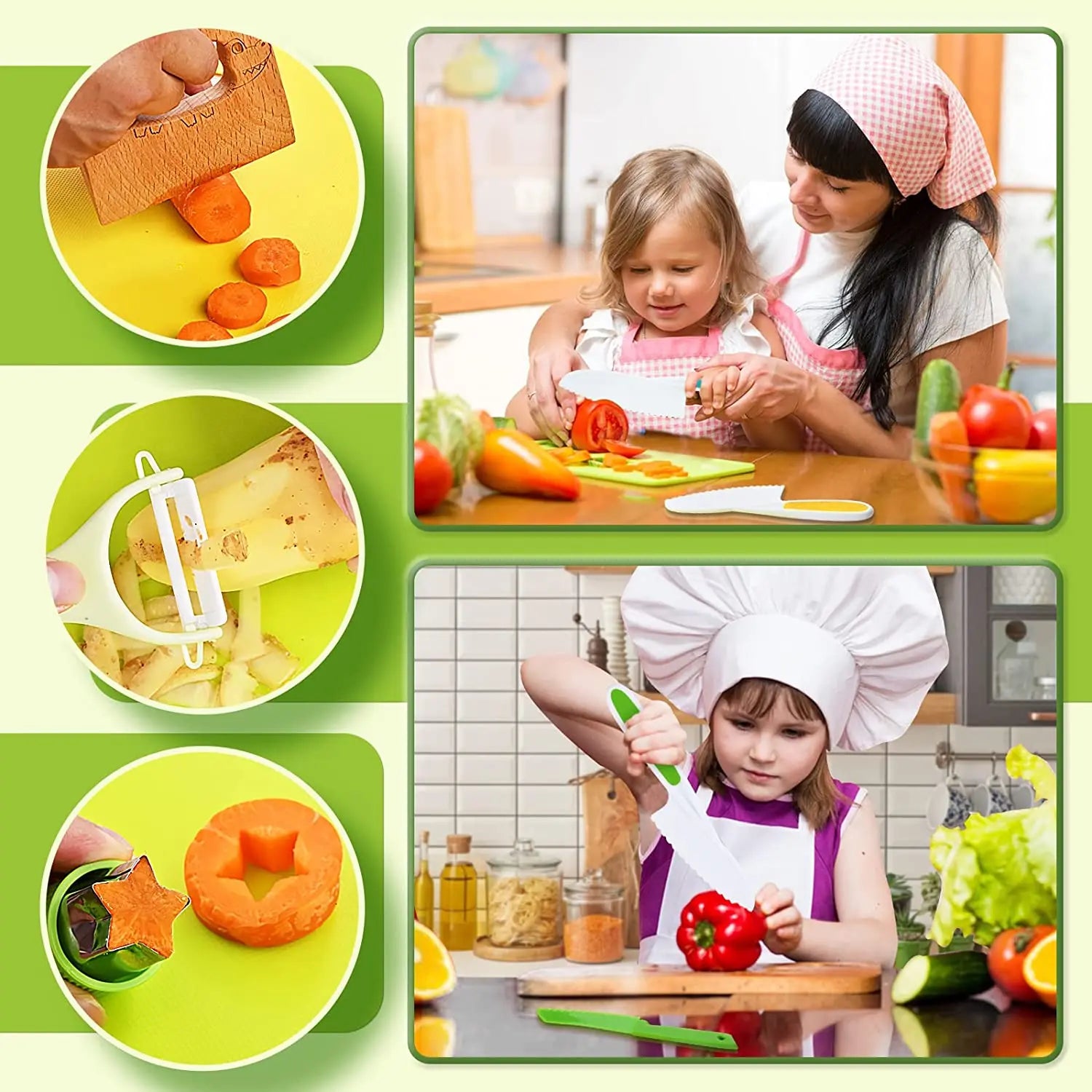 MiniKok™ - Veilig Snijden - Kinderkeuken Speelset - Mijn Pukkie