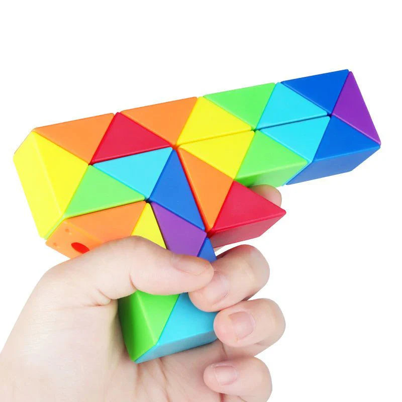 Regenboog Slangenkubus™ - Slimme vouwpret - Twistpuzzel - Mijn Pukkie
