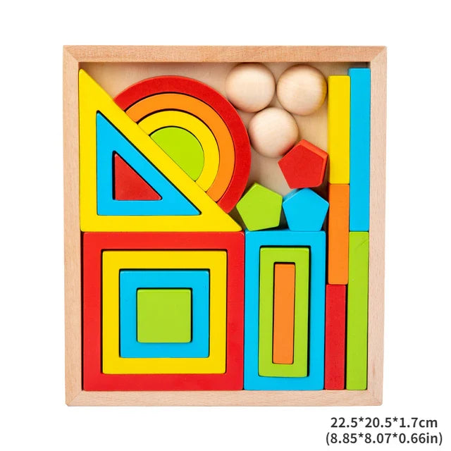 Woody™ - Regenboogavonturen - Kleurrijk stapelspeelgoed - Mijn Pukkie