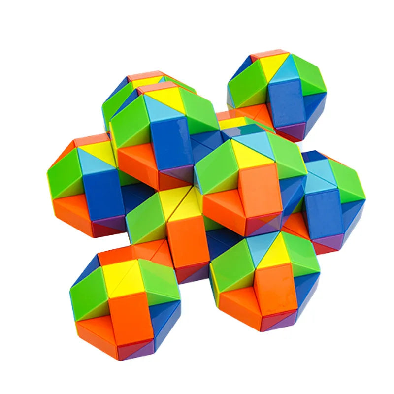 Regenboog Slangenkubus™ - Slimme vouwpret - Twistpuzzel - Mijn Pukkie